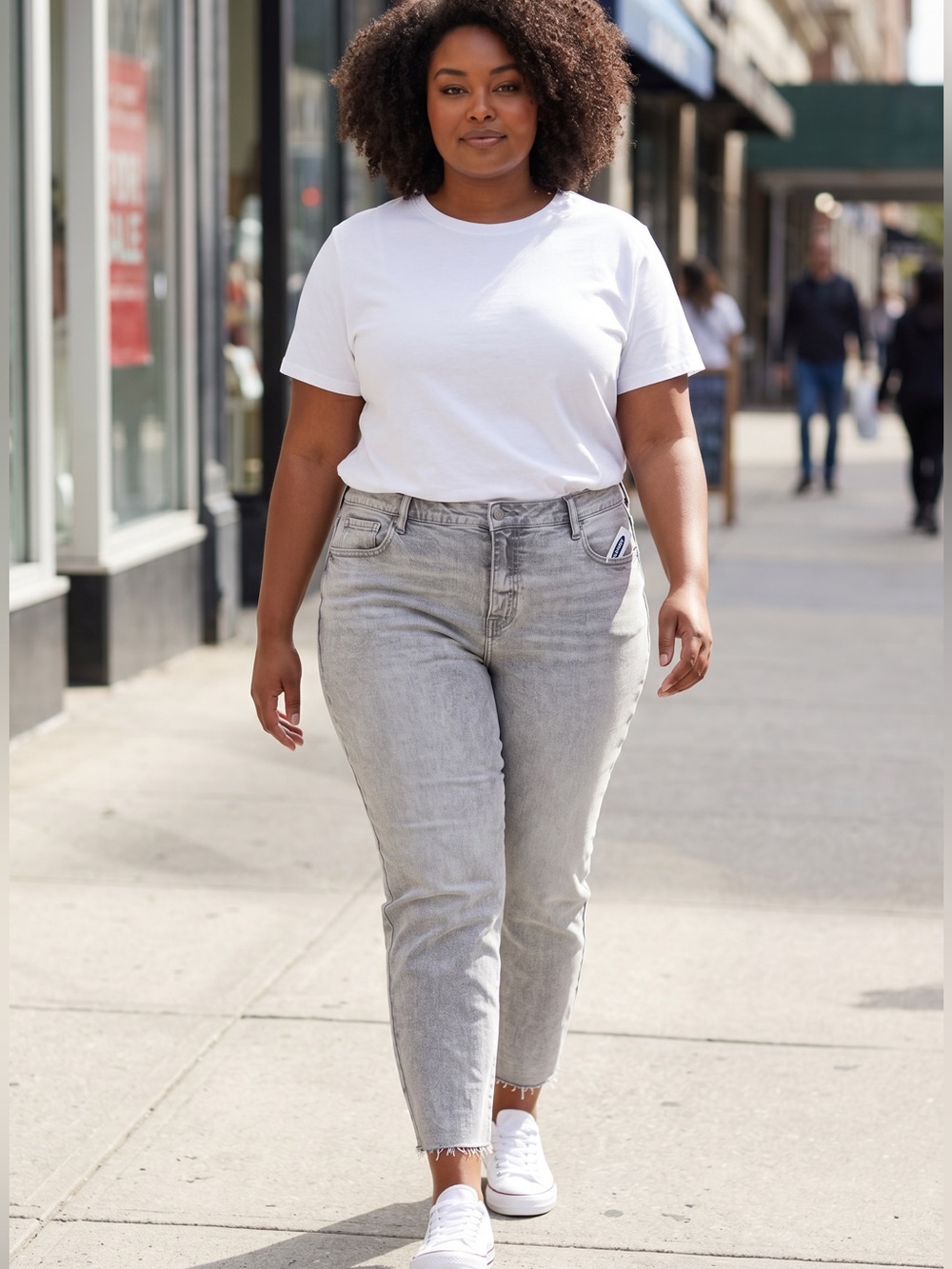 Old Navy Gray Jeans high rise, secret slim pockets, OG straight
